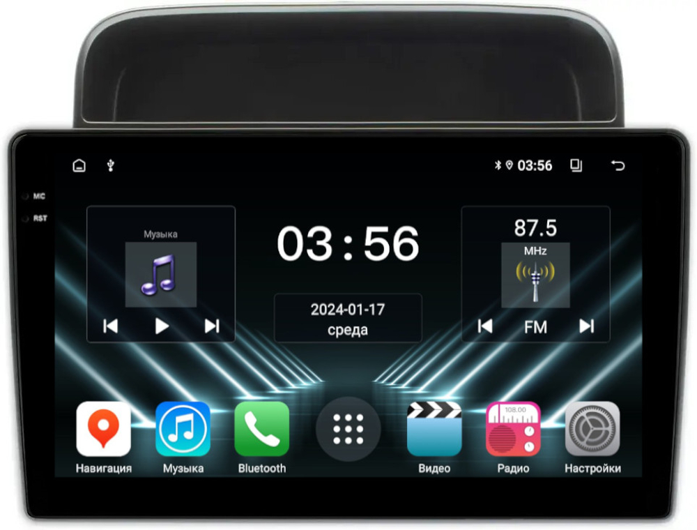 Магнитола для Toyota Land Cruiser 100 1998-2002 (правый руль, климат на ШГУ) - FarCar DX10-9608F2LC монитор 10.36" IPS на Android 13, 4+64Гб, CarPlay