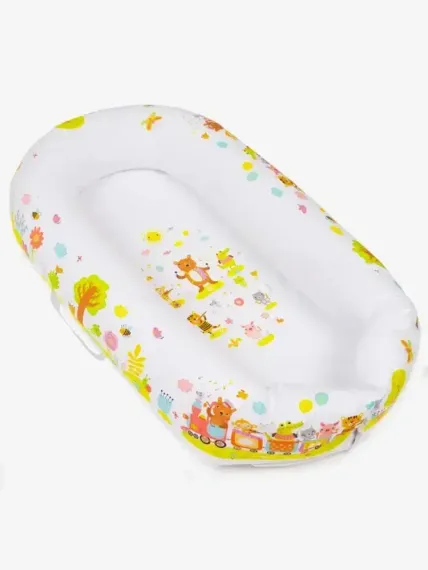 Бортик в кроватку Dr. Hygge HG210301/Салатовый_поезд