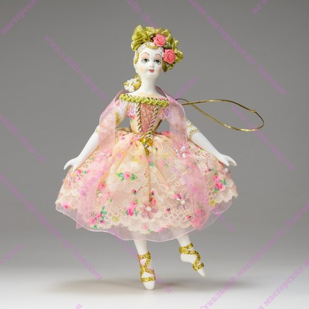 Эксклюзивная ёлочная игрушка Балерина в костюме Фея цветов