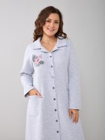 Халат Х-252/серый-гибискус