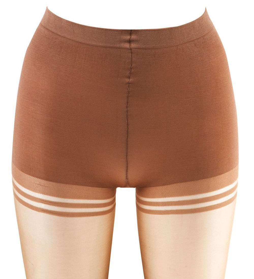 Тонкие нейлоновые колготки Nylons (Размер: S-M) (Цвет: бронзовый)