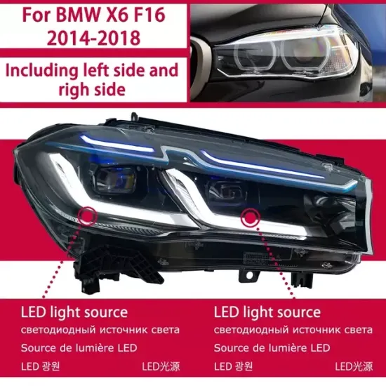 Передние светодиодные фары БМВ Х5 (F15) 2014-2017 V3 type