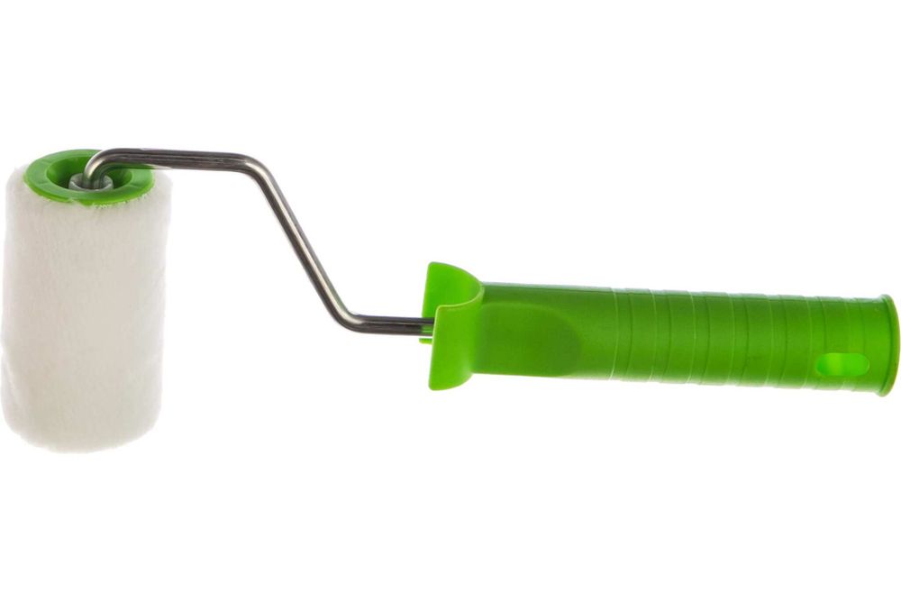 Валик "ВЕЛЮР" с ручкой, 75 мм, ворс 5 мм, D 36 мм, D ручки - 6 мм Россия// Сибртех 80131