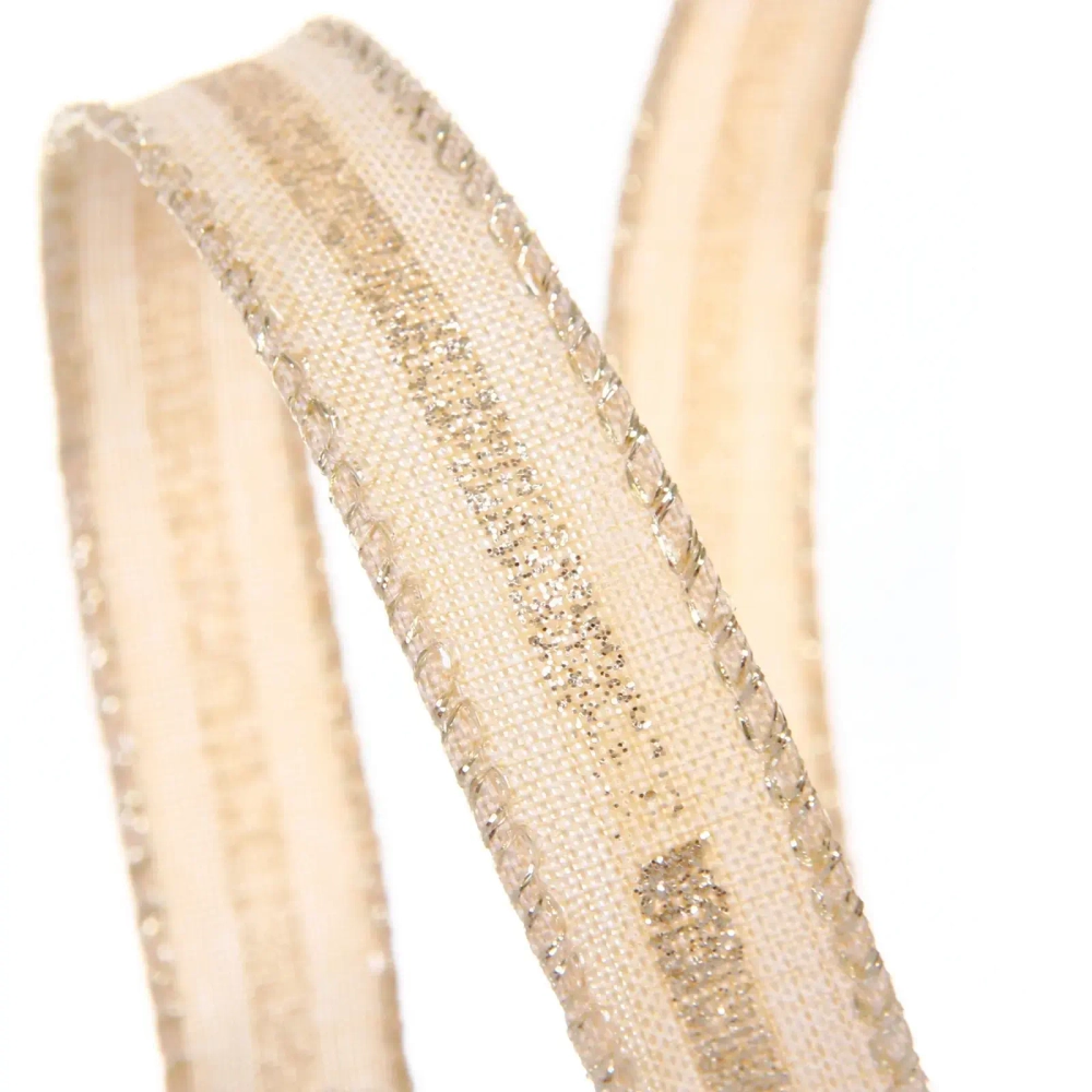 Лента для декорирования «Млечный путь» 1,5 см, 2,7 м, Шампань