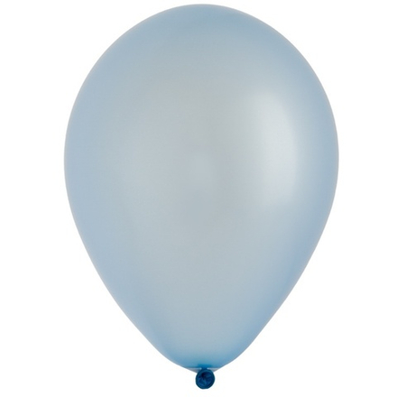 Воздушные шары Весёлая Затея, металлик голубой, 50 шт. размер 12" #1102-1548