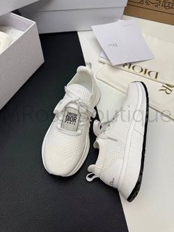 Женские кроссовки Dior Run белого цвета с логотипом