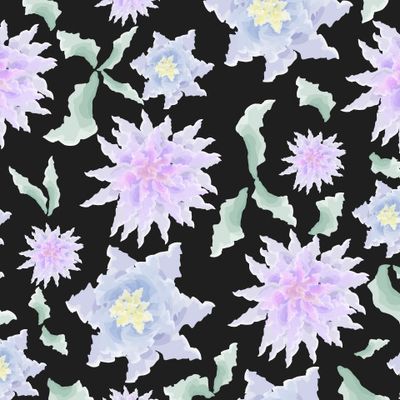 Цветы на черном фоне