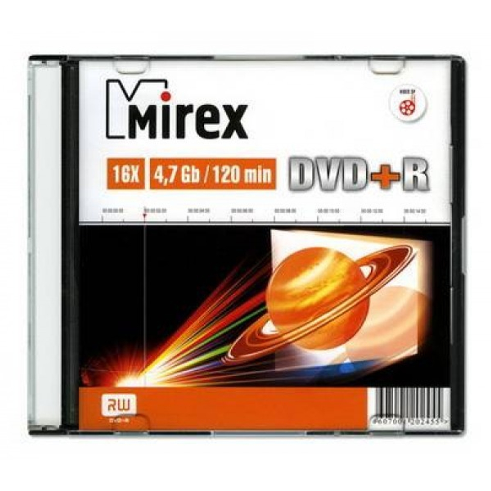 К/Диск МИРЕКС DVD+R 16x Slim