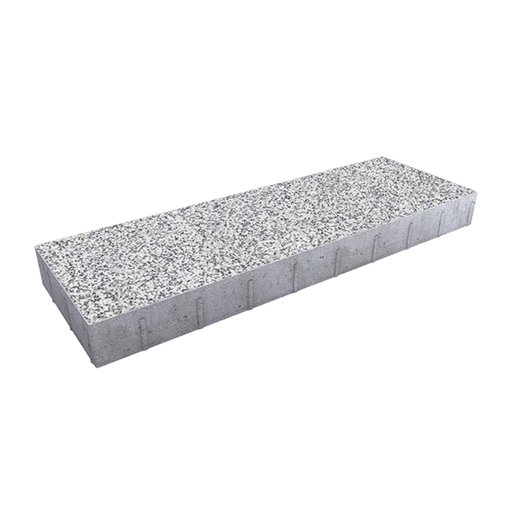 Тротуарная плитка ПРЯМОУГОЛЬНИК 900х300 мм - Стоунмикс Белый с черным