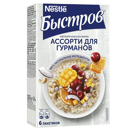 Хлопья овсяные Быстров Ассорти для гурманов 228 гр