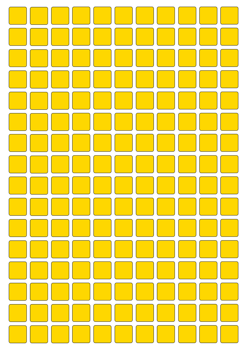 Виниловые наклейки для маркировки Policomprint М14, 10х10 мм. 176 шт.