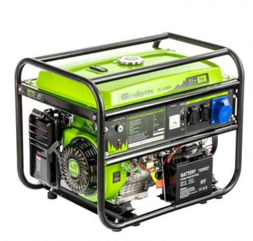 Электрогенератор бензиновый Сибртех БС-6500Э 94548