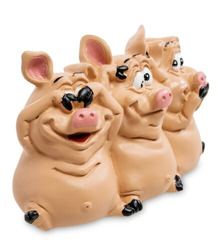 RV-618 Статуэтка «Трио мудрых свиней»