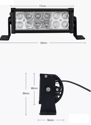 Балка LED  36W  (249*82*40) 2ряд CM/GZ036