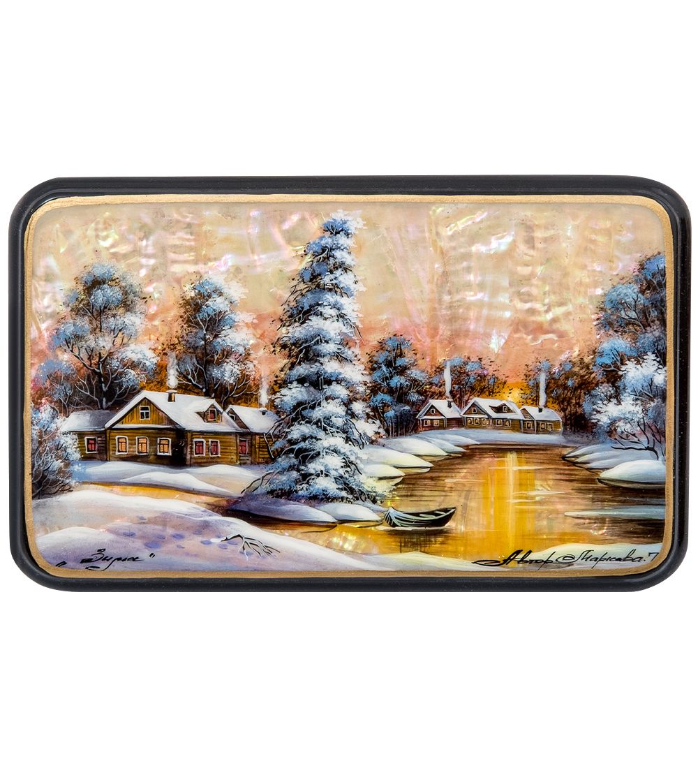 Народные промыслы ШК-55/262 Шкатулка «Зима» исп. Маркова