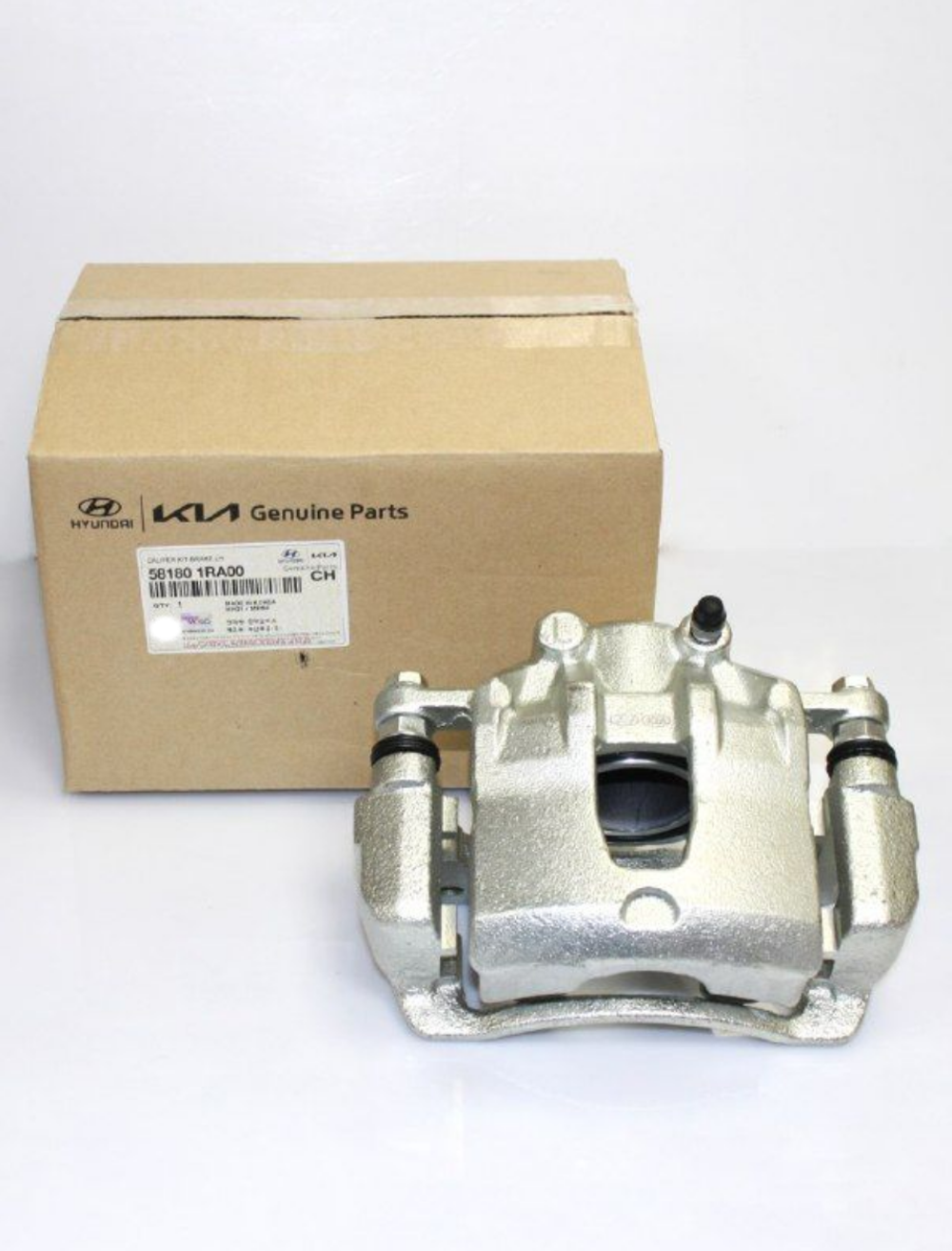 Суппорт тормозной передний левый 581801RA00 для Solaris, Rio