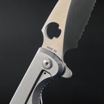 Sting frame lock satin full serrated