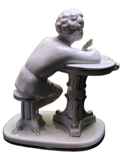Фарфоровая статуэтка "Юный Пушкин", ЛФЗ, 1960 - 1970 гг.