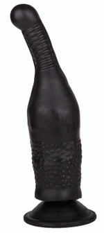 Чёрный анальный фаллоимитатор на присоске - 16,5 см. (Цвет: черный)