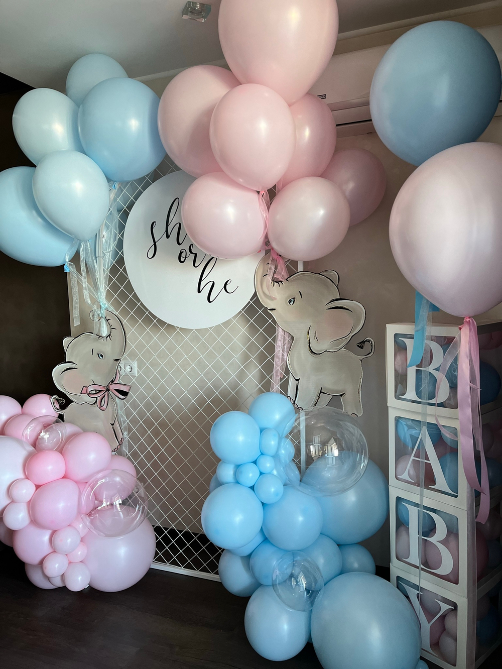 Домашняя фотозона на гендер пати №3455