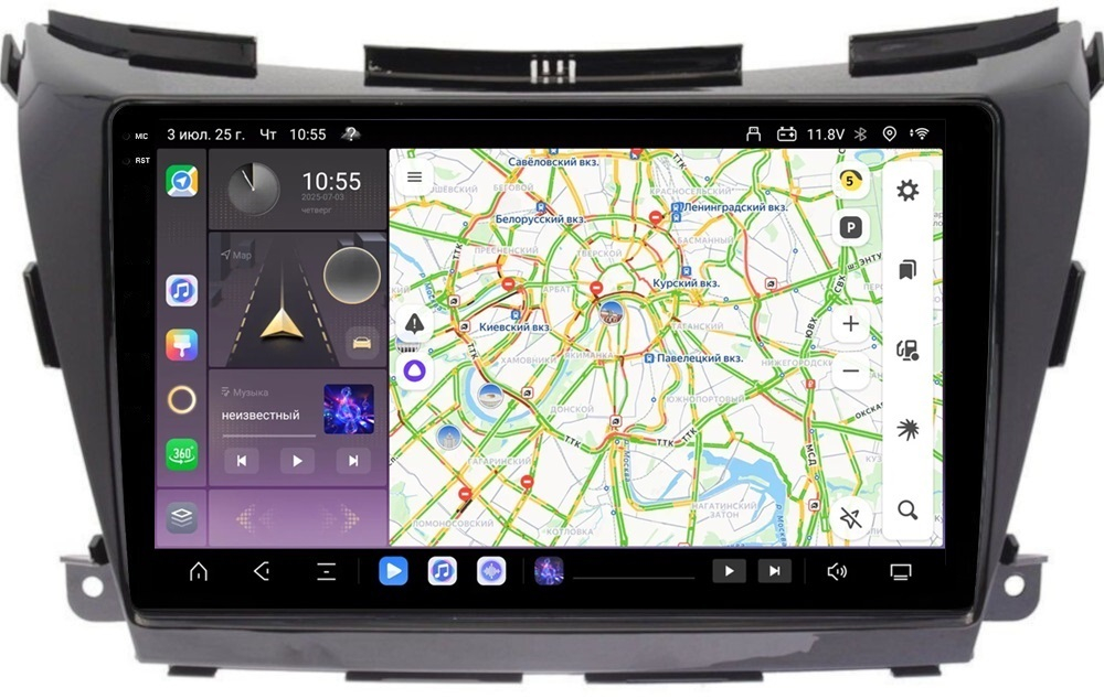 Магнитола для Nissan Murano 2016-2022 (поддержка Bose и 360) - Carmedia EW-1663 QLed+2K, Android 13, TS20, CarPlay, 4G SIM-слот