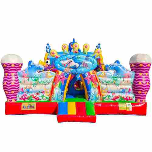 Коммерческий надувной батут с горкой «В гостях у моря 2»  10*6*6,1 м.