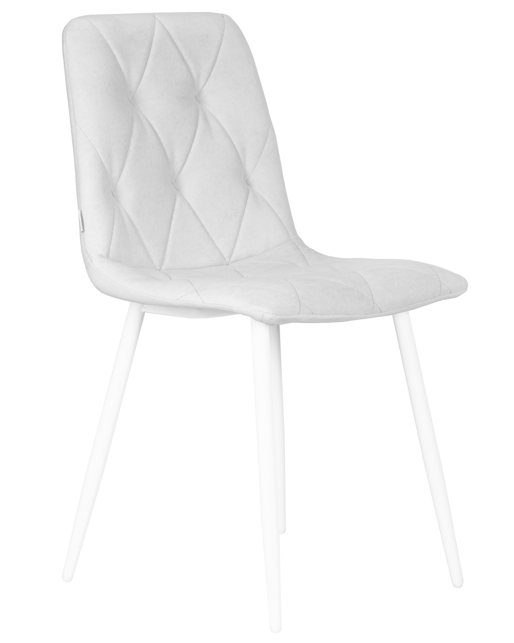 Стул обеденный DOBRIN CHILLY ROMBO, Светло-серый Simple 29, основание белое