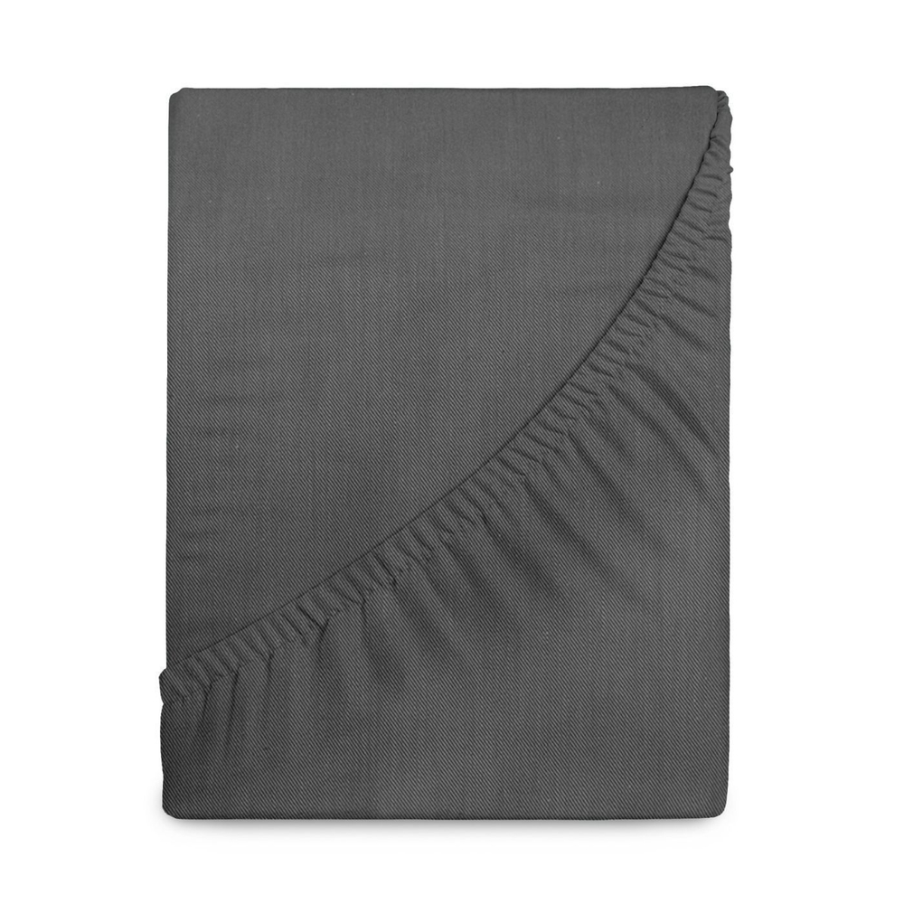 Простыня Сатин На Резинке Графит 160х200 борт 30см