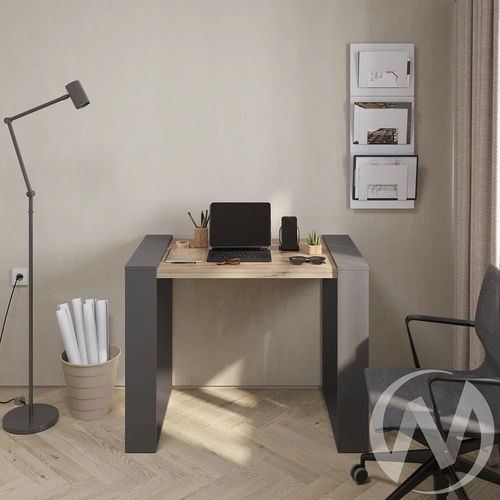 Стол компьютерный Арчи (графит/дуб кера)