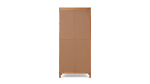 Шкаф-витрина стекло/стекло - аналог IKEA HEMNES / ХЕМНЭС/ ХЕМНЕС / КЫМОР / ИКЕА 90х198х37 см, светло-коричневый