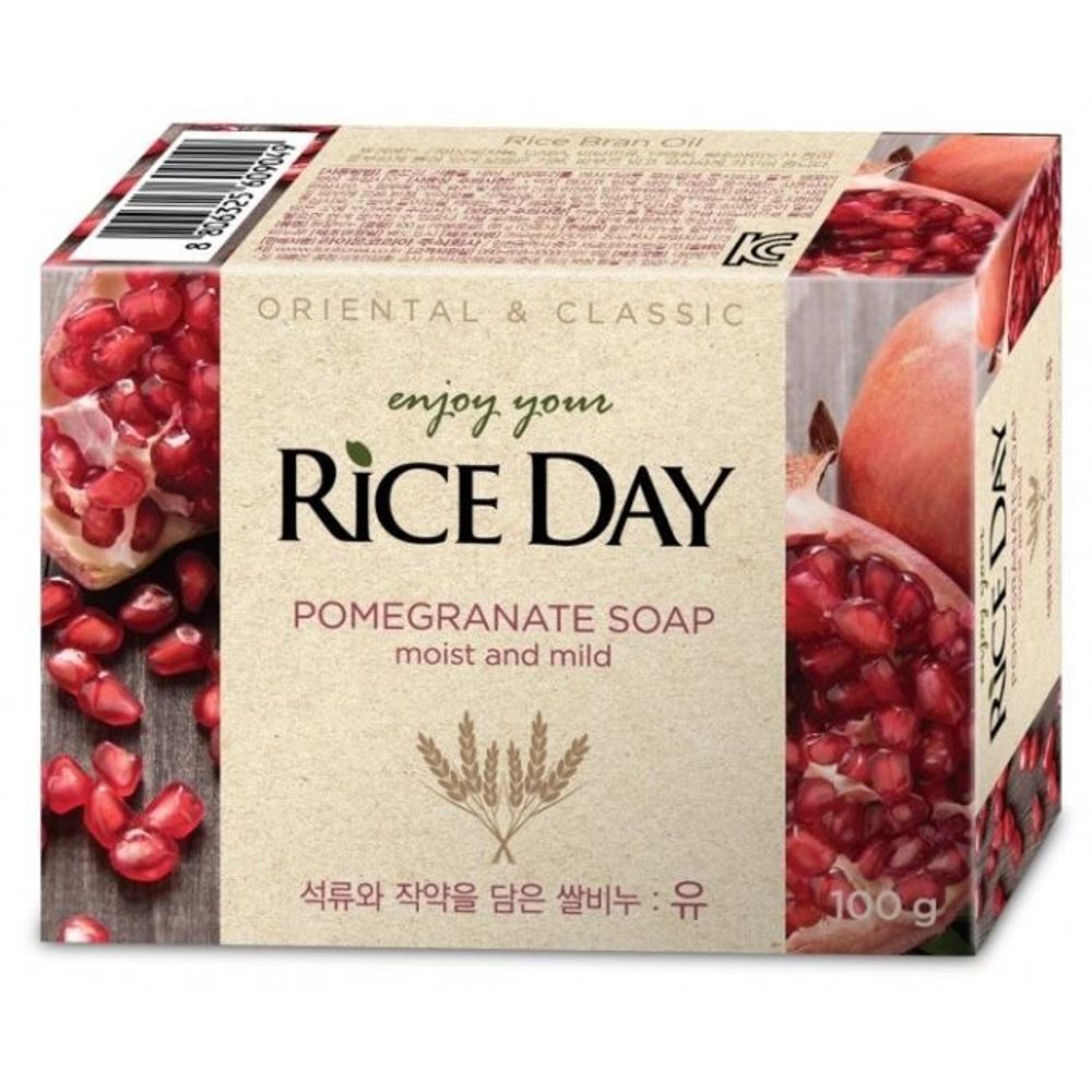 Мыло туалетное Lion с экстрактом граната и пиона Rice Day Soap 100 г