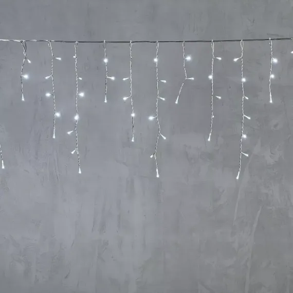 Светодиодная бахрома 4,9*0,5 м., 240 белых LED ламп, прозрачный провод ПВХ, Beauty Led (PIL240-10-2W)