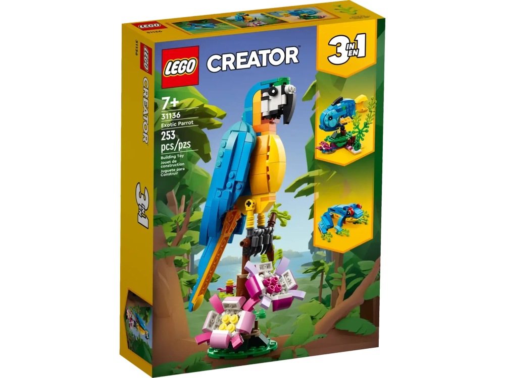 Конструктор LEGO Creator 3in1 31136 Экзотический попугай