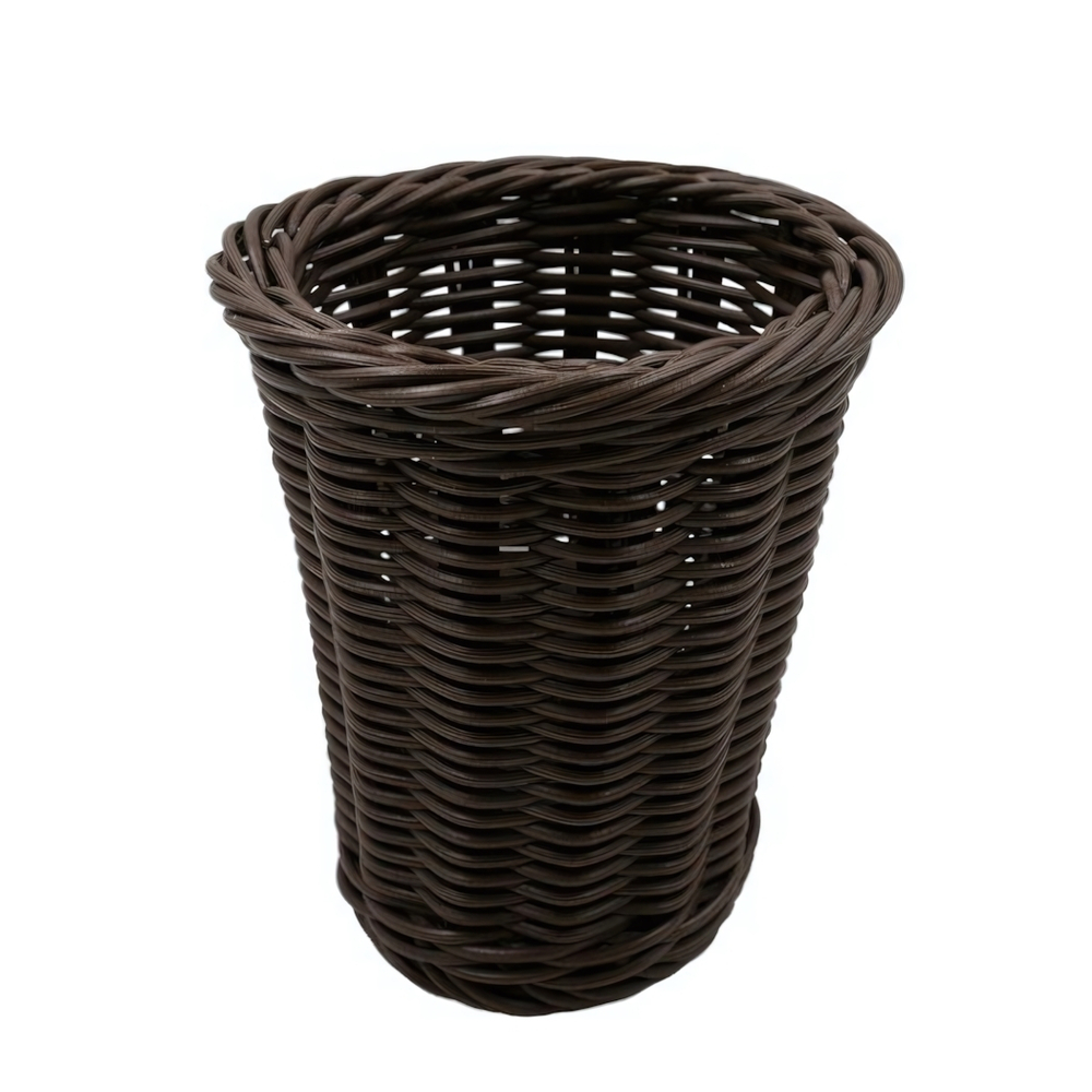 Корзина-стакан настольная "Полиротанг", Д135 Ш135 В160, коричневый