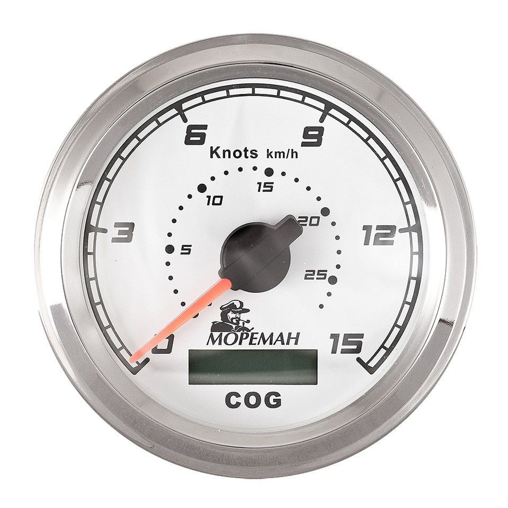 GPS спидометр, "Мореман" 15 узлов, белый циферблат (10252278 )