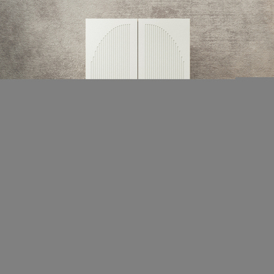 Шкаф Агератум МДФ двухсекционный Лайн керамика (0,27) А10032 матовая - Дуб Сонома 3025  120*50*260