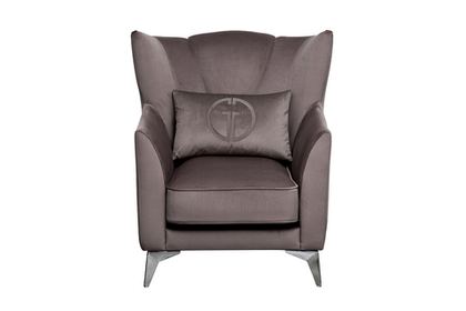 Кресло Сиена(Siena) велюр коричневый Colt1012-ROSKOR 83x82x93см Garda Decor