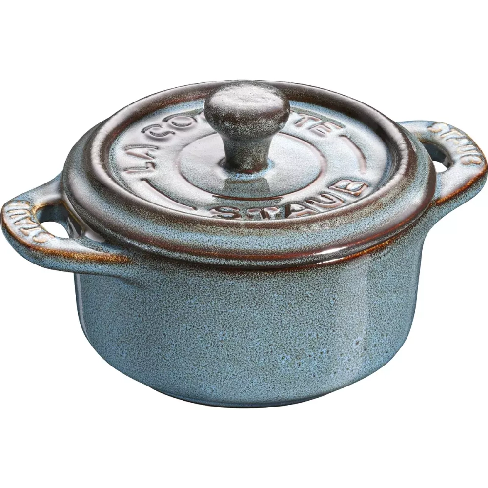 STAUB - Мини-кокотница 200мл 10см бирюзовый / артикул   40508-159-4  / GTIN 00810111