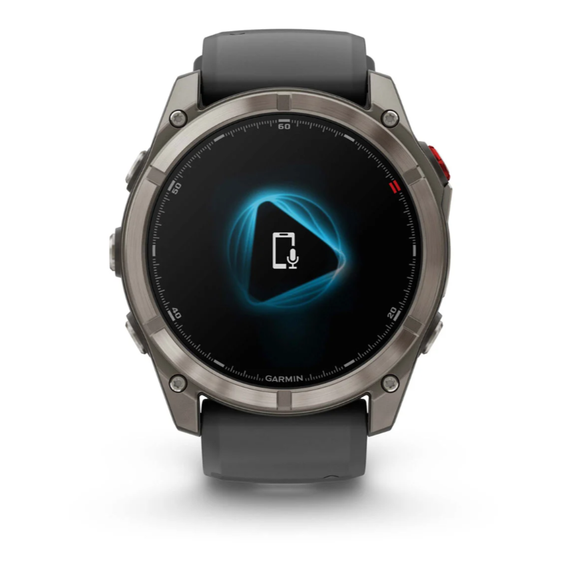 Умные часы Garmin Fenix 8 PRO, 51 мм, AMOLED, Sapphire, Titanium with Graphite/Black Silicone Band