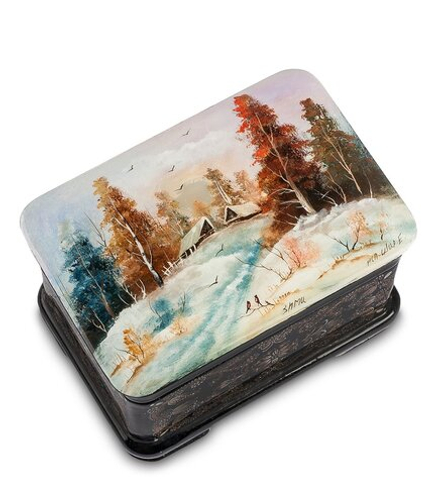 Народные промыслы ШК-25/10 Шкатулка «Зима» Шор. Е.