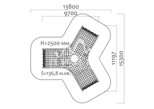 Пространственная канатная конструкция 34202
