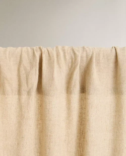 ZARA HOME ЛЬНЯНАЯ ЗАНАВЕСКА, СВЕТЛО-БЕЖЕВЫЙ