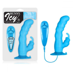 Вибратор NMC BUNNY ICY на присоске с клиторальным стимулятором, 18 см