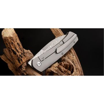 Складной нож Artisan Cutlery 1839GD-ODG Centauri c клинком из стали Damasteel, рукоять титан / микарта
