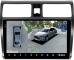 Магнитола для Suzuki Swift 3 2004-2010 - Teyes CC3-2K-360 на Android 10, 2K QLED, 6Гб+128Гб, CarPlay, 4G SIM-слот, 4 камеры в комплекте