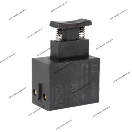 Выключатель подходит для пилы Интерскол ПЦ-16Т, ПЦ-16Т-01 без фиксатора