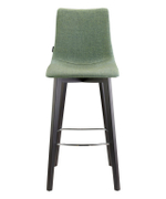 Стул барный с обивкой Scab Design Natural Zebra Pop, венге, зеленый