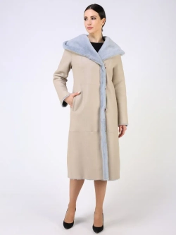 Дубленка зимняя натуральная с капюшоном