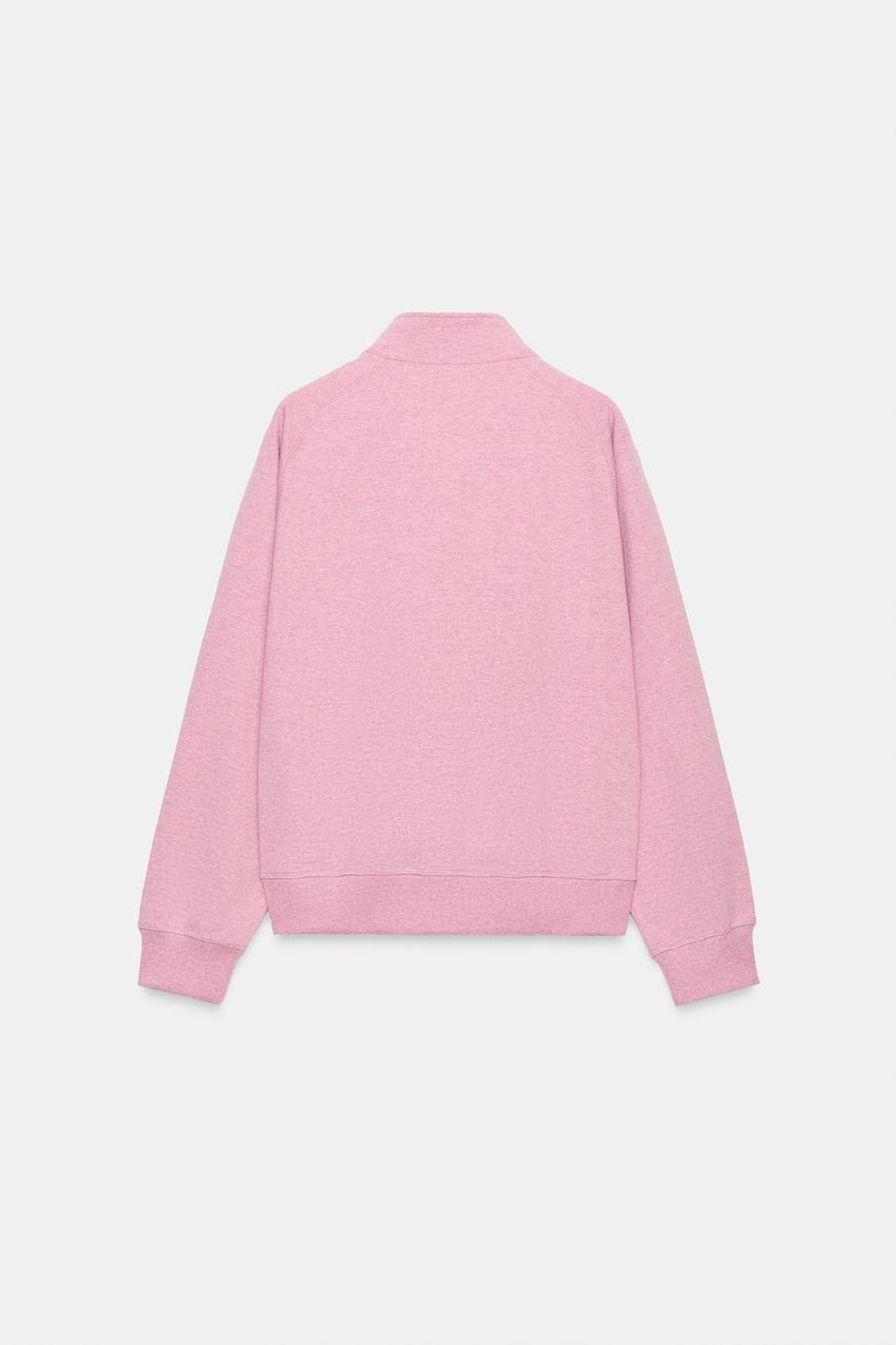 ZARA ТОЛСТОВКА НА МОЛНИИ ZA, РОЗОВЫЙ МЕЛАНЖ