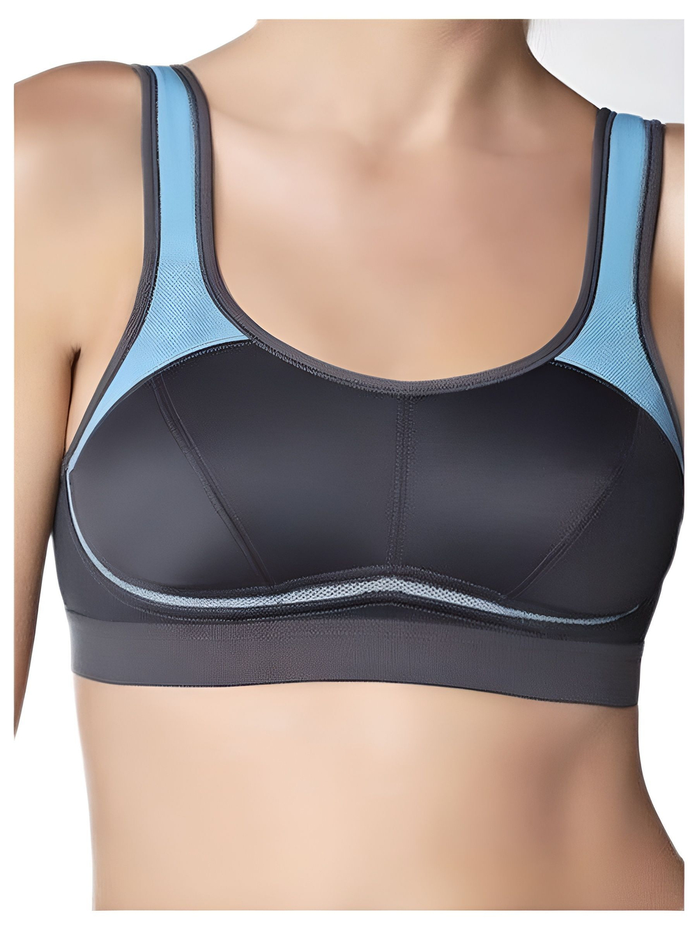 Спортивный бюстгальтер Jenifer Active 90D черно-белый